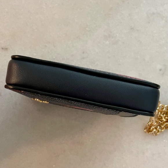 New Coach Cherry Zip Card Case with Chain - Picture 8 of 9